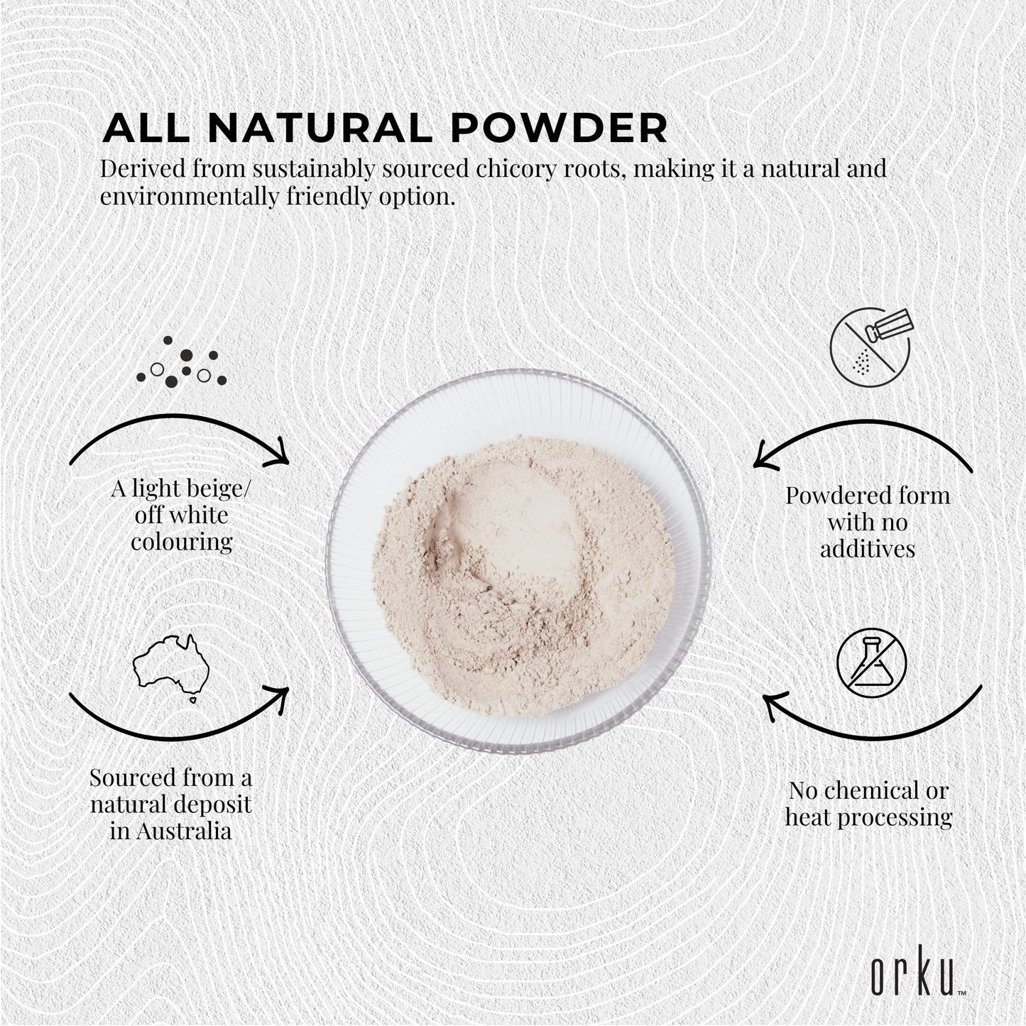 Orku 2Kg Organic Bentonite Clay Powder Cosmetic Grade Montmorillonite