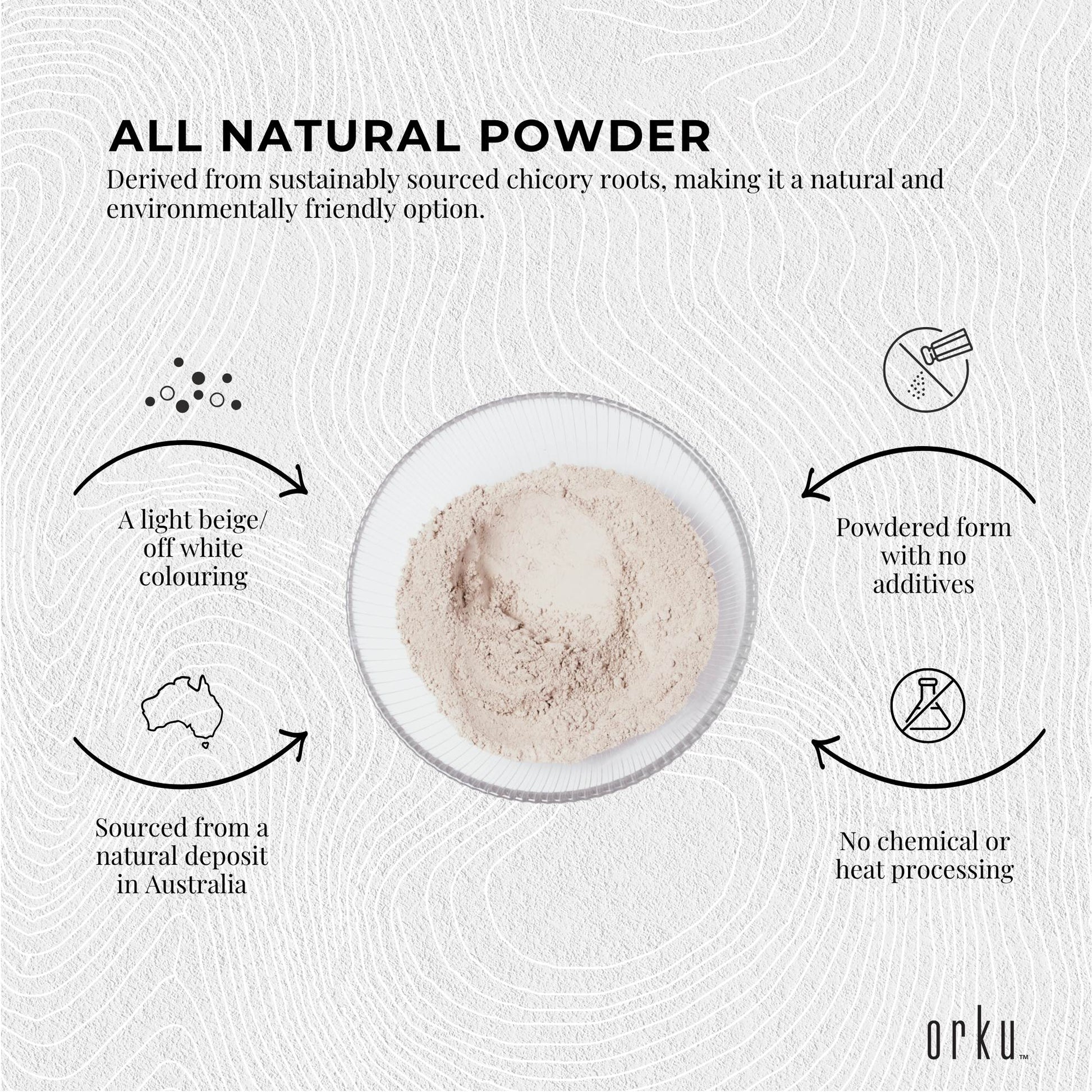 Orku 2Kg Organic Bentonite Clay Powder Cosmetic Grade Montmorillonite
