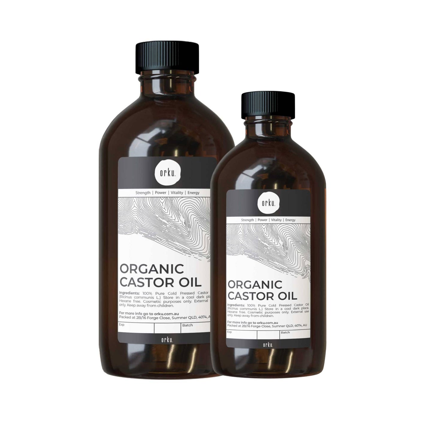 Orku Organic Castor Oil - Hexane Free Cold Pressed