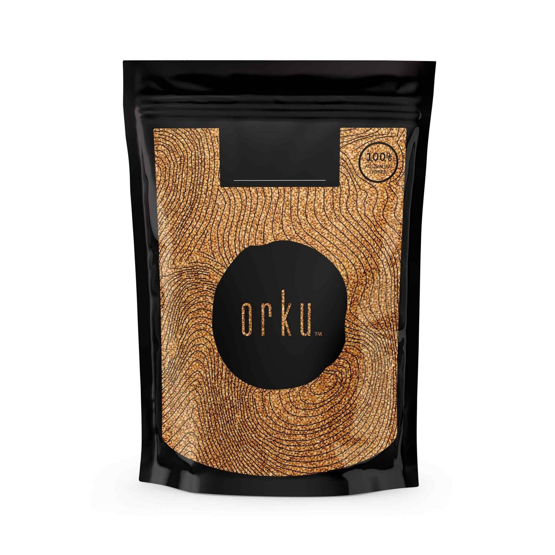 Orku Organic Golden Linseed Flaxseed Whole Grain Non GMO