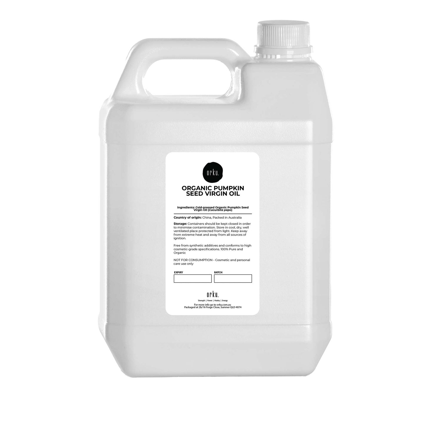 Orku Organic Pumpkin Seed Oil – Virgin Cold Pressed Unrefined Cosmetic Gr.