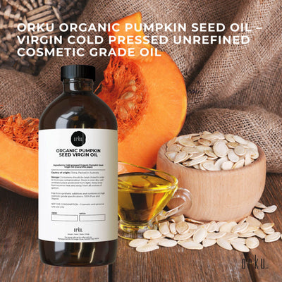 Orku Organic Pumpkin Seed Virgin Oil Cold Pressed Cosmetic Grade