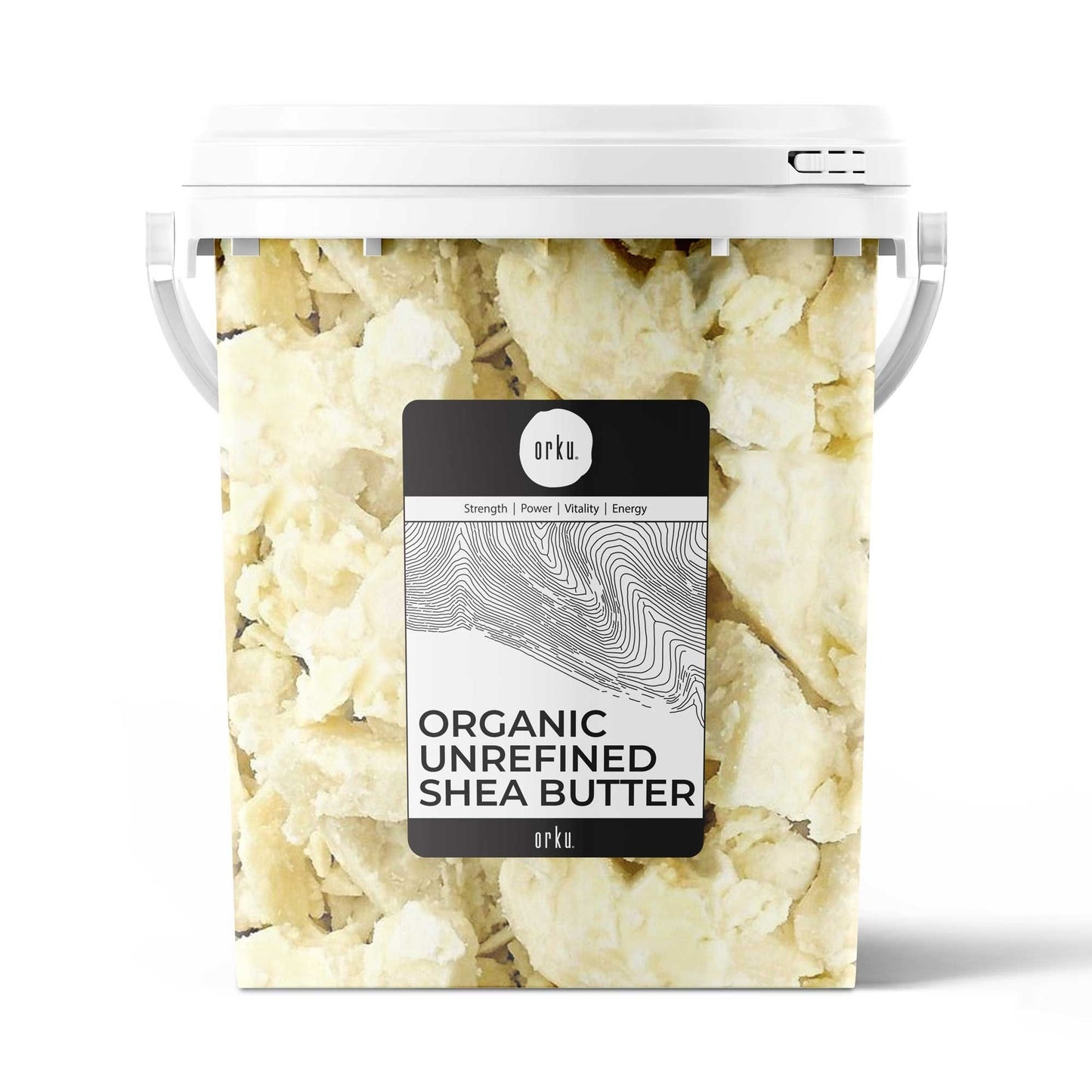 Orku Organic Unrefined Shea Butter Tub Raw African Karite Chunks
