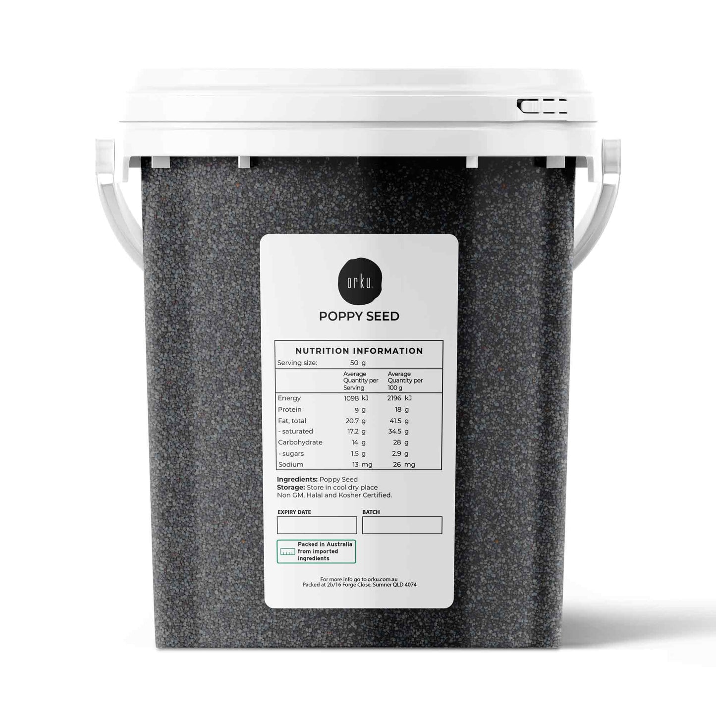 Orku Poppy Seeds Unwashed Buckets - Papaver Somniferum For Baking and Decorating