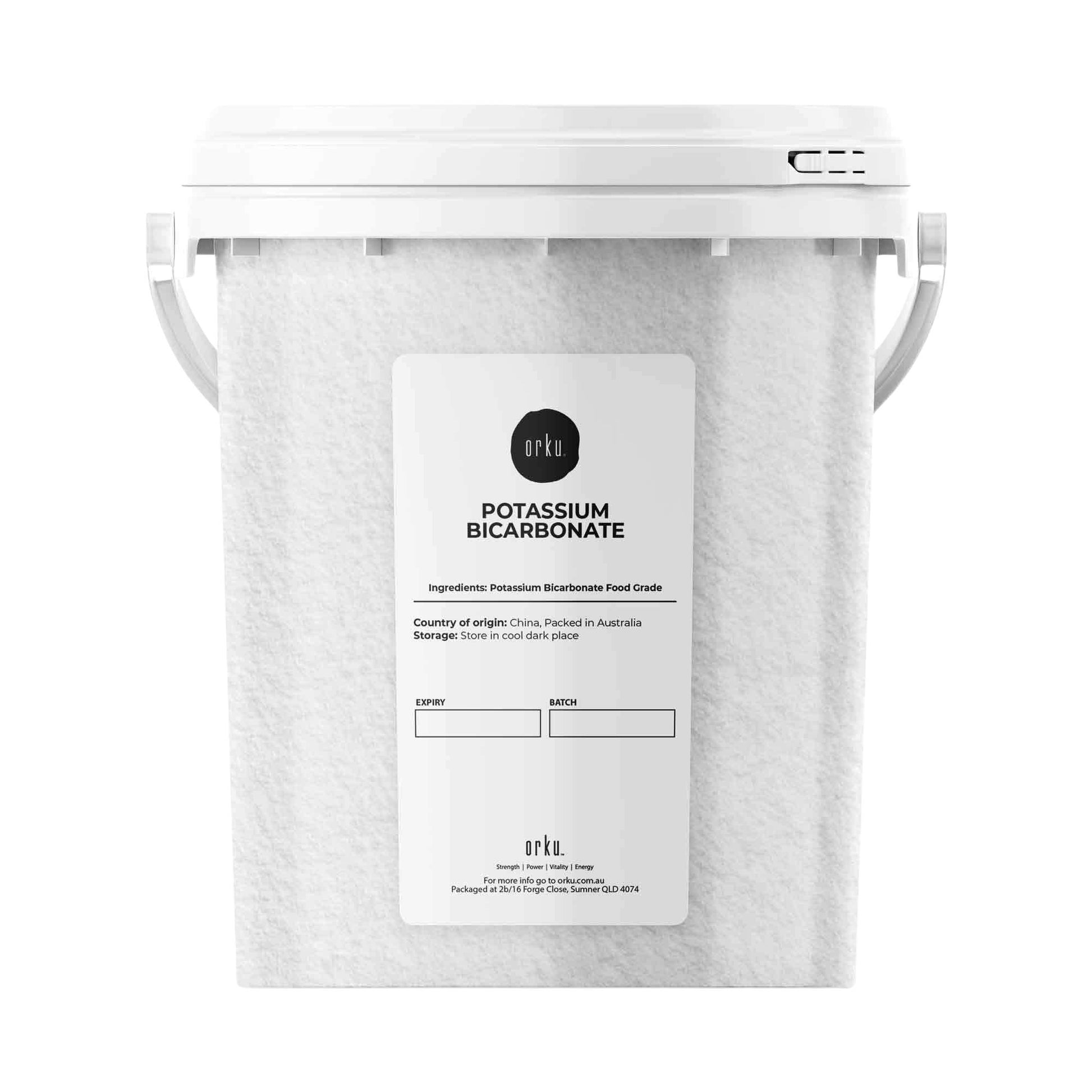 Orku Potassium Bicarbonate Powder Tubs FCC Food Grade - Baking Brewing Bulk