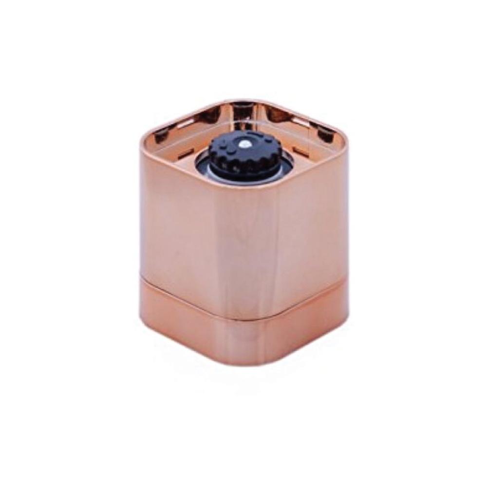 Orku Single Salt or Pepper Grinder 180ml – Glass Manual Mill with Rose Gold Lid