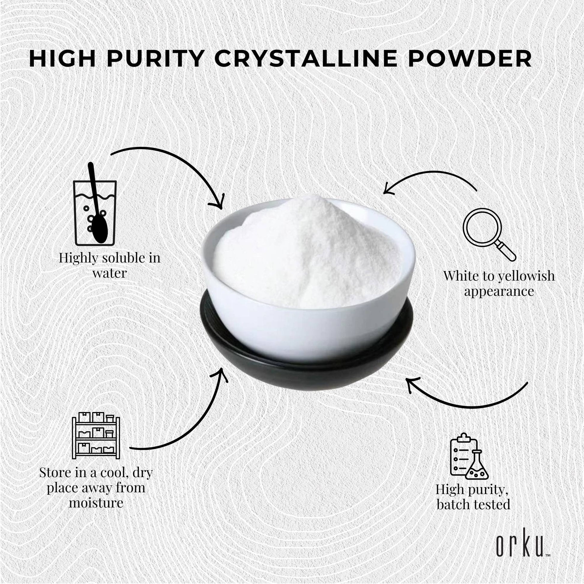 Orku Sodium Ascorbate - High Purity Soluble Crystalline Powder Bulk Bag