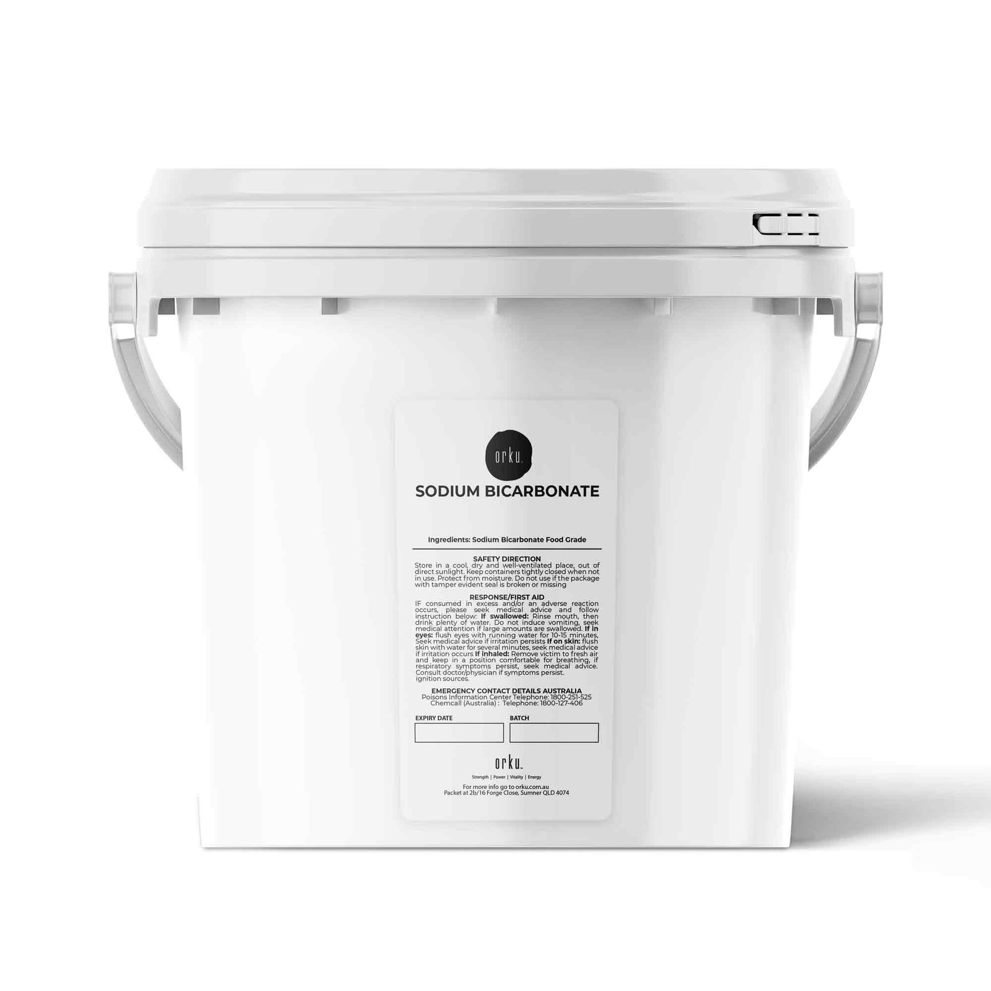 Orku Sodium Bicarbonate Food Grade Tubs - Baking Soda Aluminium Free Powder Bulk