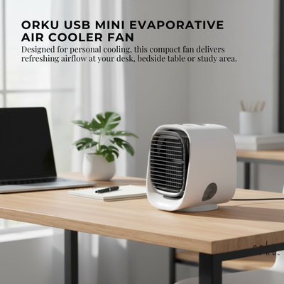 Orku USB Mini Evaporative Air Cooler Fan White - 300 Ml Water Tank