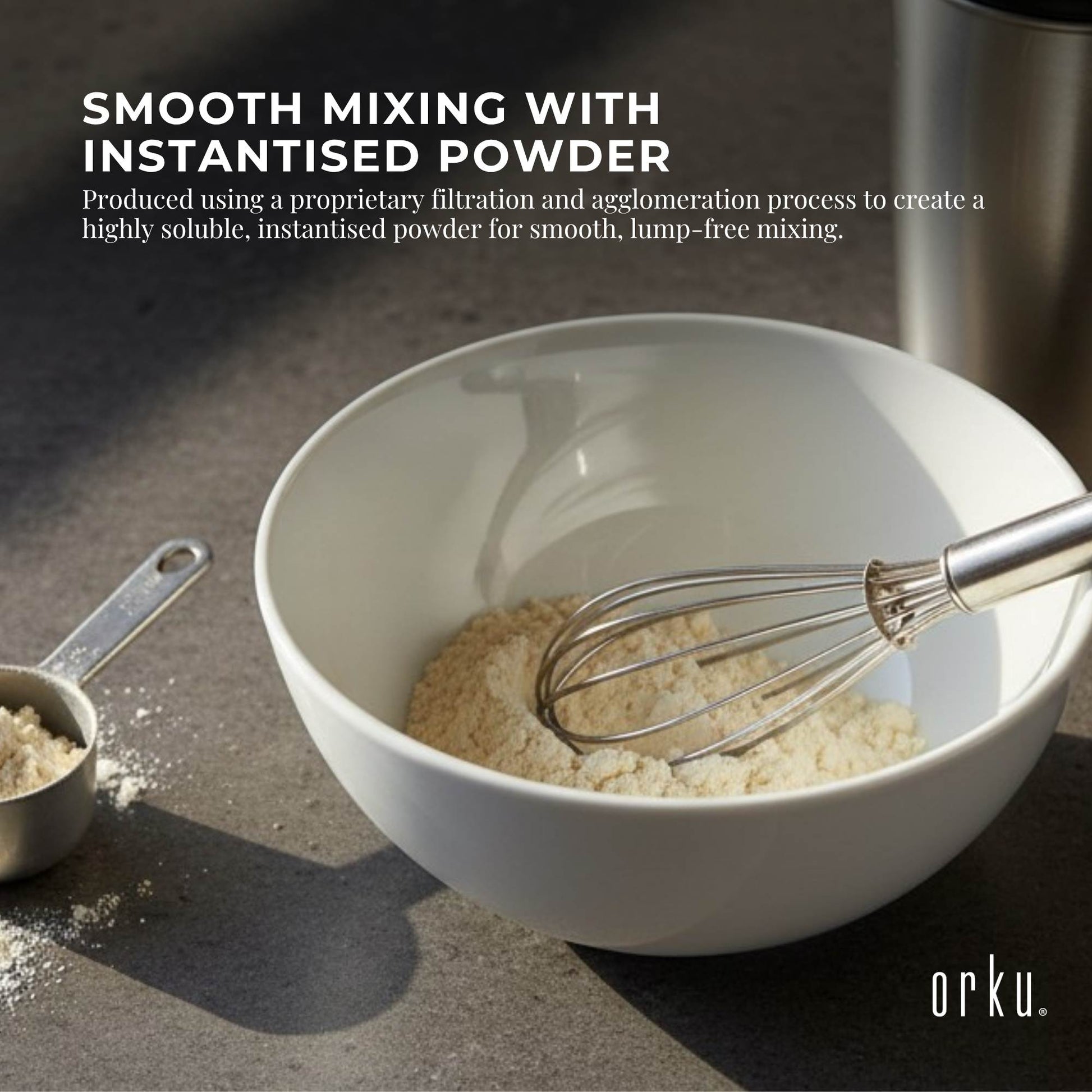 Orku Whey Protein Isolate Powder WPI 90% Unflavoured Native Jar