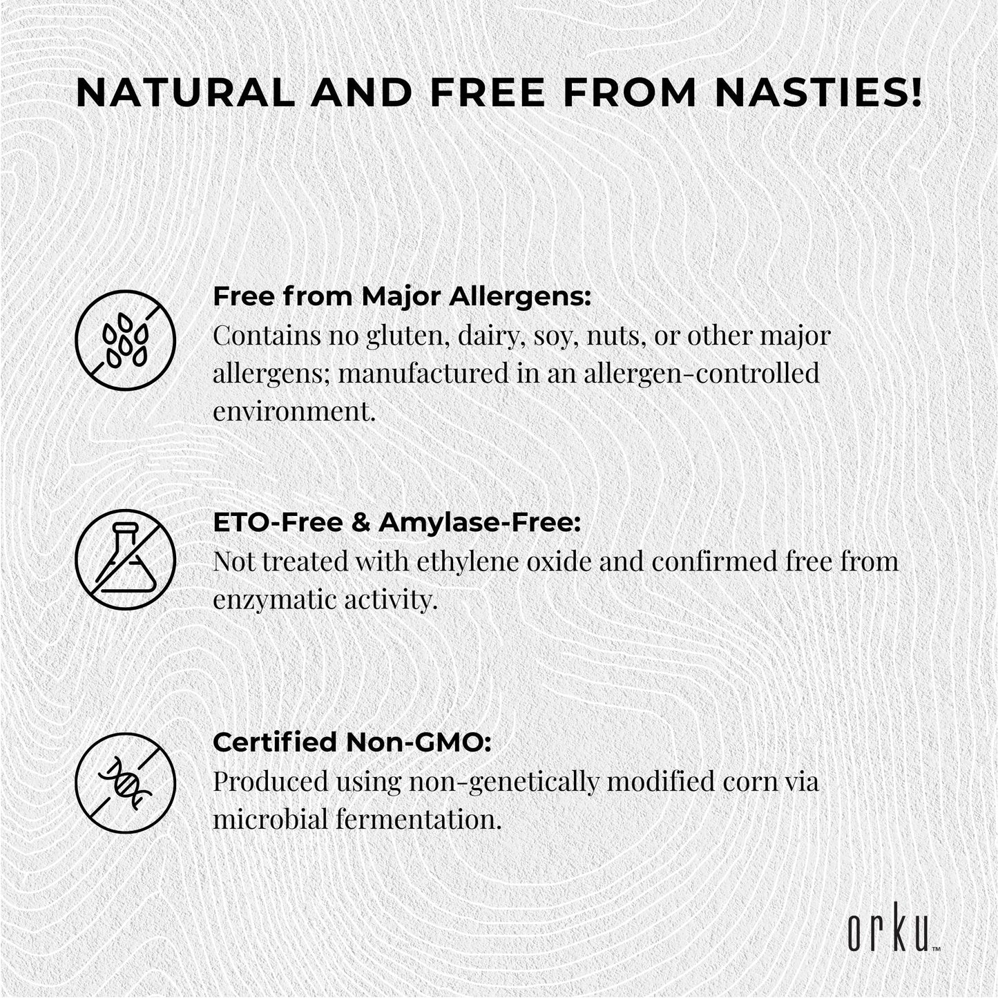 Orku Xanthan Gum Thickener Pure Fine Powder Tub 200 Mesh FCC E415 Food Additive