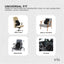 Orku Ergonomic Lumbar Cushion - Memory Foam Back Support for Car Office Gaming Chair