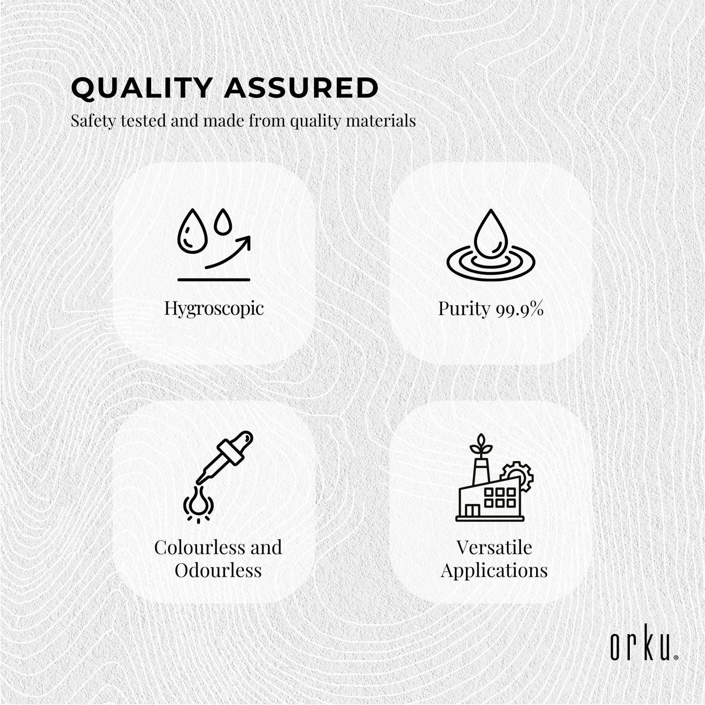 Orku Glycerine 99.9% Pure USP Food Cosmetic Grade - Vegetable Glycerol