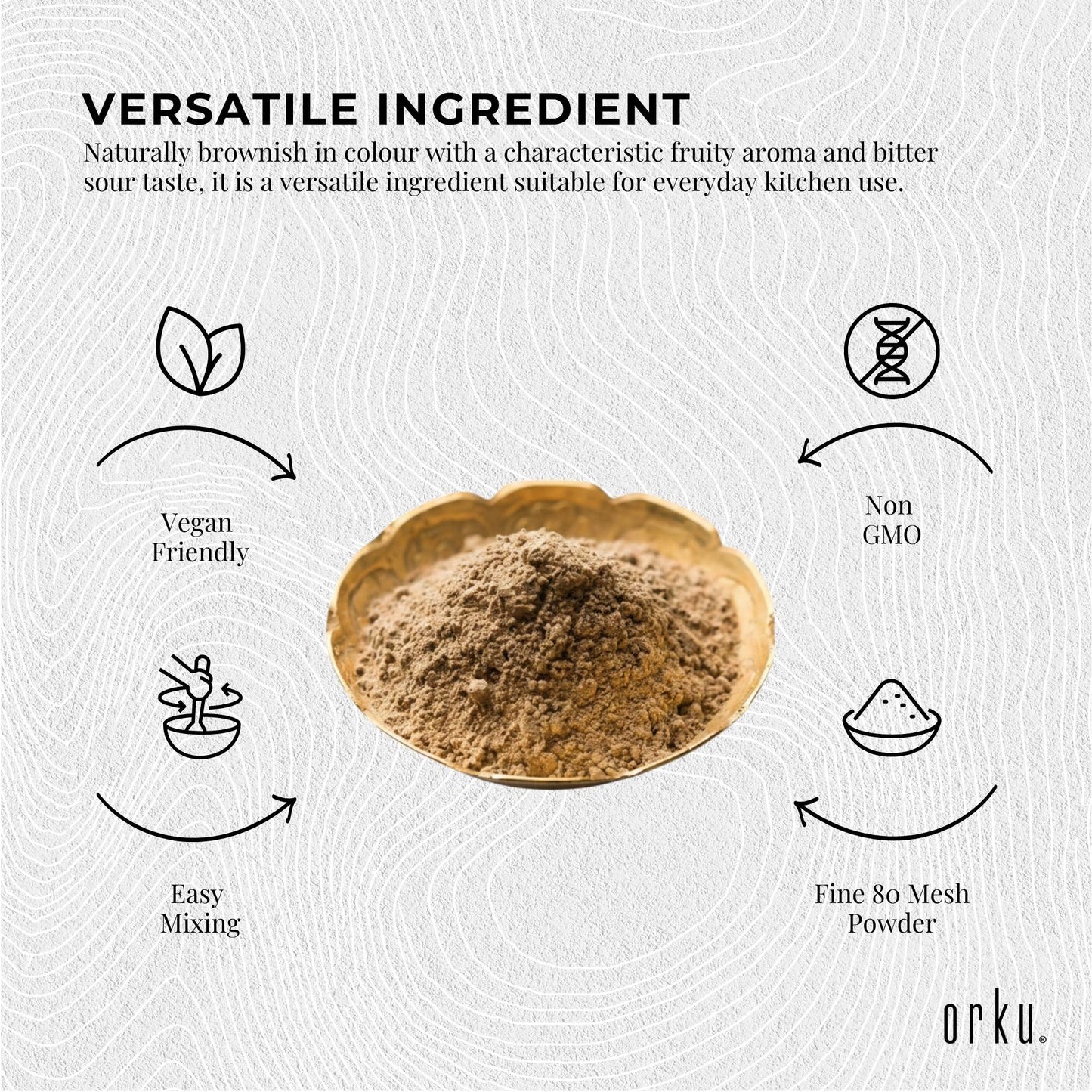 Orku 100g Organic Amla Powder - Indian Gooseberry Amalaki Fruit Powder