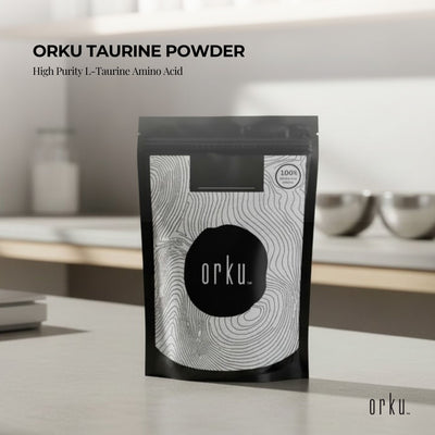 Orku Taurine Powder Bags- High Purity L-Taurine Amino Acid Ingredient Bulk