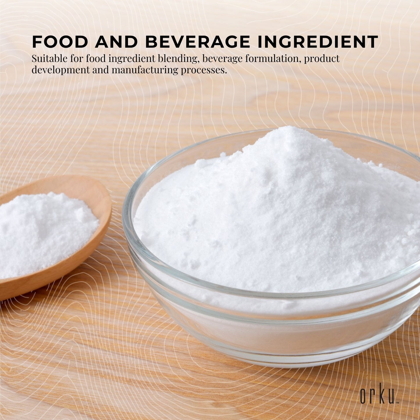Orku Taurine Powder Bags- High Purity L-Taurine Amino Acid Ingredient Bulk