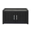 Outdoor Storage Box Bench Shoe Cabinet with Shelf Resin 81cm Black