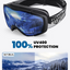 OutdoorMaster Ski Goggles with Cover Snowboard Snow Goggles OTG Anti-Fog -100% UV Protection-OM-18