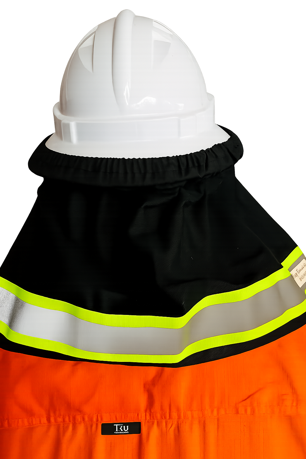Ozzy Hardhat Shade - UPF50+ Neck Sun Protection - Hi Vis Black