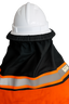 Ozzy Hardhat Shade - UPF50+ Neck Sun Protection - Hi Vis Black