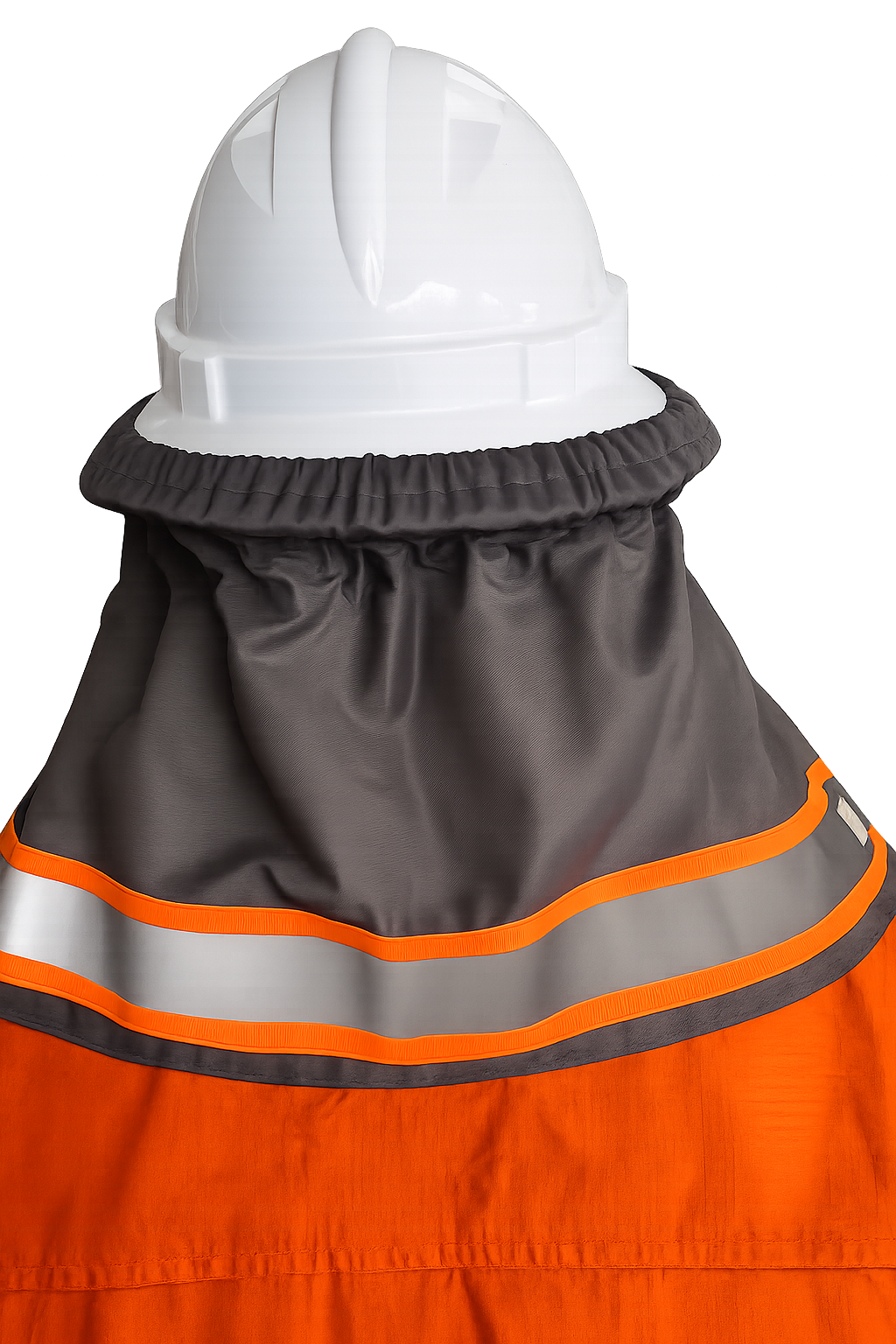 Ozzy Hardhat Shade - UPF50+ Neck Sun Protection - Hi Vis Grey