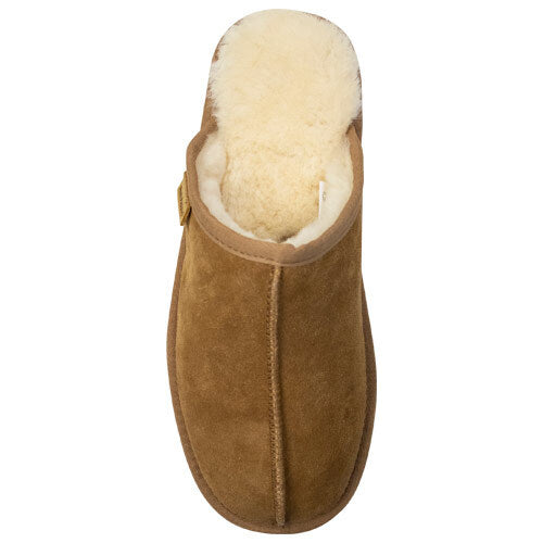 Mens Hush Puppies Loch Slippers Warm Winter Slip On Chestnut Suede Shoes