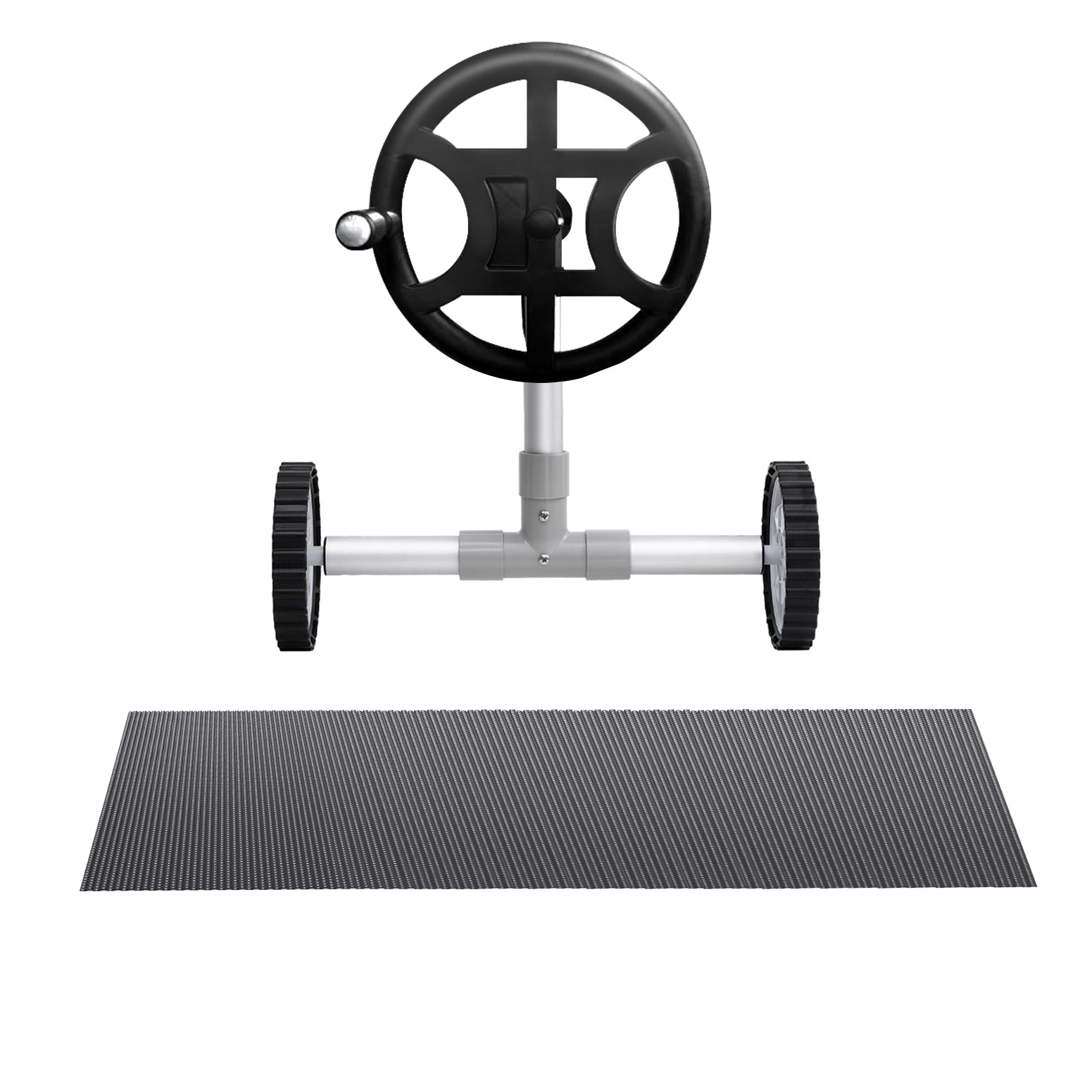 Aqua Buddy Pool Cover 600 Micron 10x4m w/ Roller 4m Swimming Pools Black Solar Blanket