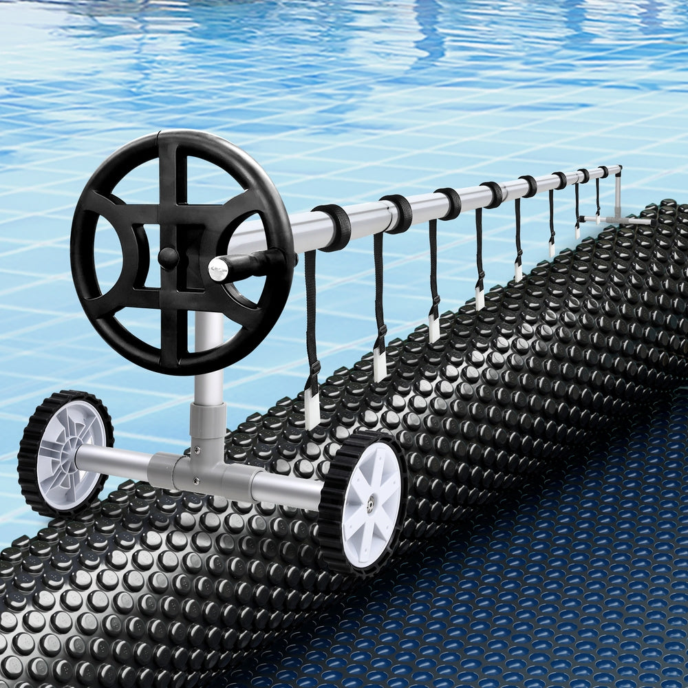 Aqua Buddy Pool Cover 600 Micron 7x4m w/ Roller 4m Swimming Pools Black Solar Blanket