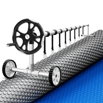 Aqua Buddy Pool Cover 600 Micron Solar Heat Blanket LDPE 8x4.2m w/ 5.55m Roller