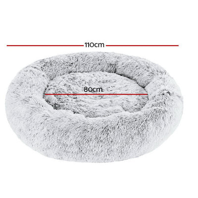 i.Pet Dog Bed Pet Bed Cat Extra Large 110cm Charcoal