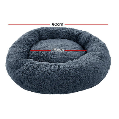 i.Pet Pet Bed Dog Bed Cat Large 90cm Dark Grey