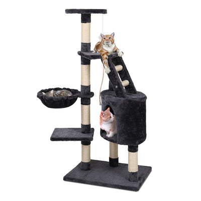 i.Pet Cat Tree 120cm Trees Scratching Post Scratcher Tower Condo House Furniture Wood Multi Level