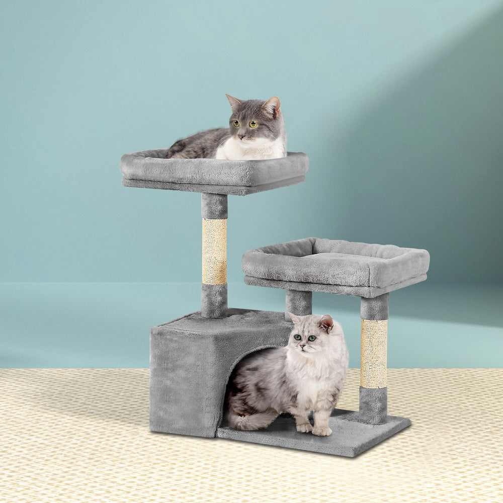 i.Pet Cat Tree Tower Scratching Post Scratcher Wood Condo House Bed Trees 69cm