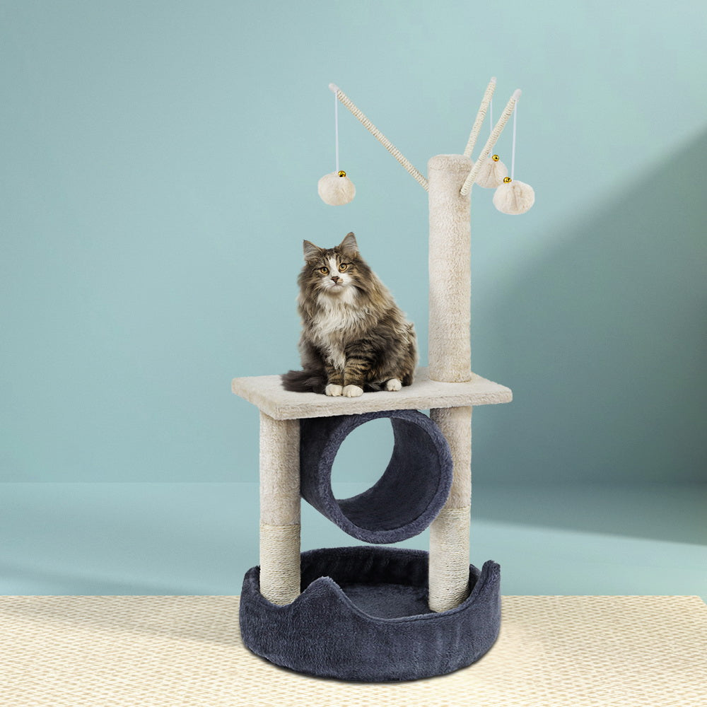 i.Pet Cat Tree Scratching Post 76cm Scratcher Tower Condo House Hanging toys