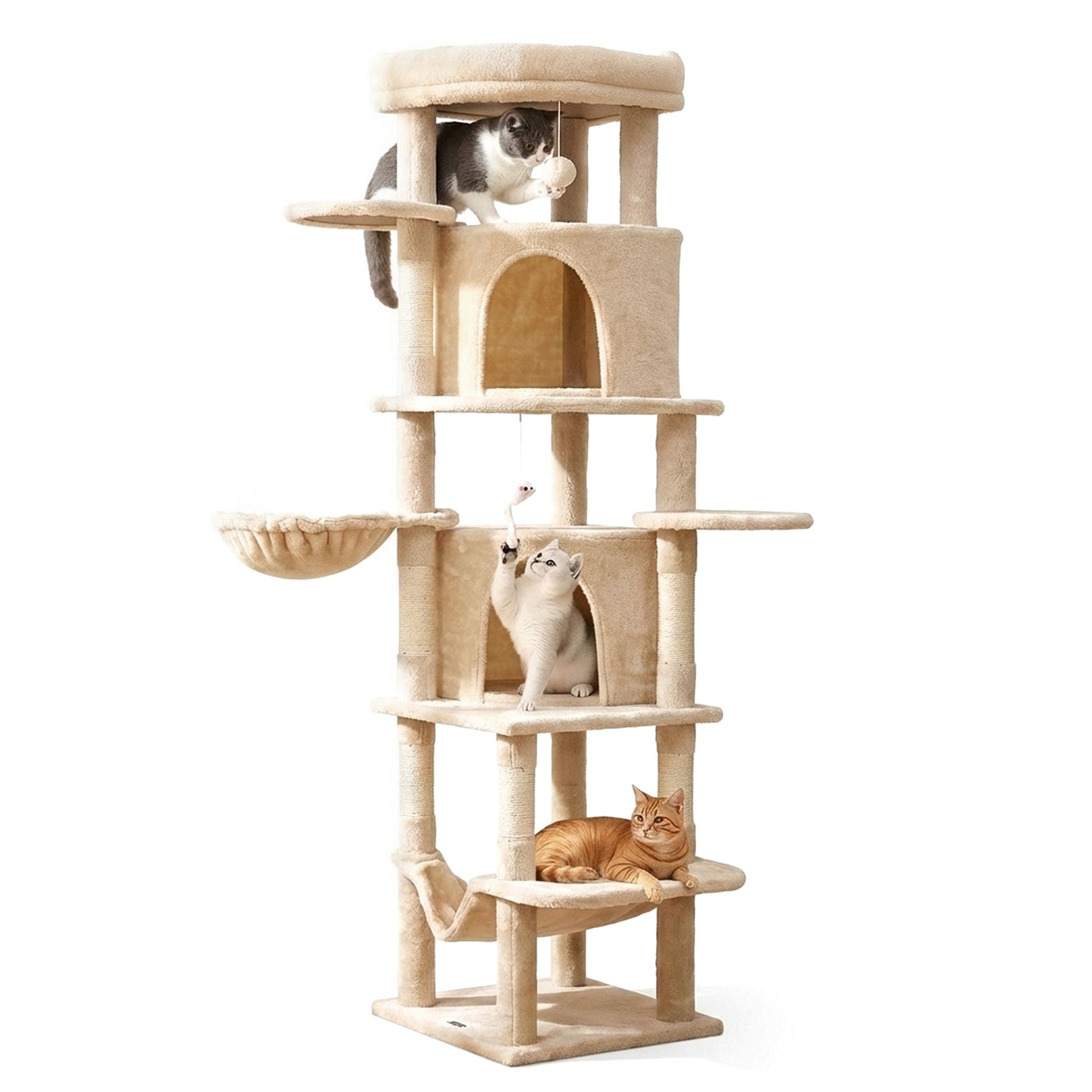 i.Pet Cat Tree Tower 167cm Large Scratching Post Furniture Scratcher House Beige