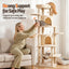 i.Pet Cat Tree Tower 167cm Large Scratching Post Furniture Scratcher House Beige