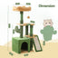 i.Pet Cat Tree Tower 101cm Scratching Post Furniture Scratcher House Green