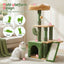 i.Pet Cat Tree Tower 101cm Scratching Post Furniture Scratcher House Green