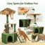 i.Pet Cat Tree Tower 101cm Scratching Post Furniture Scratcher House Green
