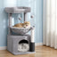 i.Pet Cat Tree Tower 82cm Scratching Post Furniture Scratcher House Light Grey