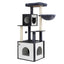 i.Pet Cat Tree Tower Scratching Post Scratcher 144cm Wood Bed Condo House Cabinet