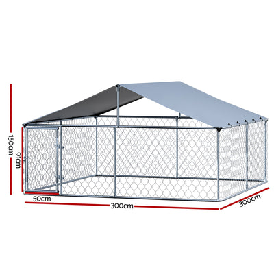 i.Pet Dog Kennel Large House XXL Pet Run Cage Puppy Outdoor Enclosure With Roof