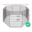 i.Pet Pet Dog Playpen 36" 8 Panel Puppy Exercise Cage Enclosure Fence