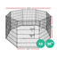 i.Pet Pet Playpen Dog Playpen 2X36" 8 Panel Exercise Cage Enclosure Fence