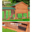 i.Pet Rabbit Hutch Chicken Coop Wooden Cage Pet Hutch 220cm x 52cm x 84cm