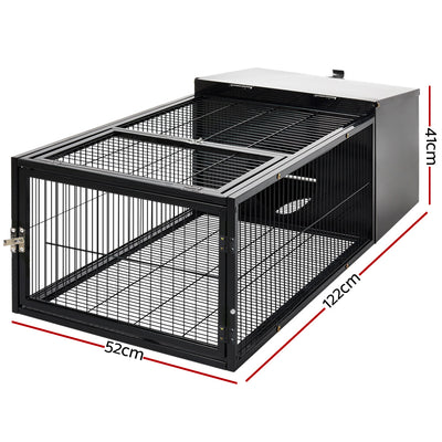 i.Pet Rabbit Cage Hutch Cages Indoor Outdoor Hamster Enclosure Pet Metal Carrier 122CM Length