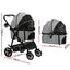 i.Pet Pet Stroller Pram Large Dog Cat Carrier Travel Pushchair Foldable 4 Wheels