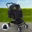 i.Pet Pet Stroller Dog Carrier Foldable Pram 3 IN 1 Middle Size Black