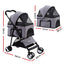 i.Pet Pet Stroller Dog Carrier Foldable Pram 3 IN 1 Middle Size Grey