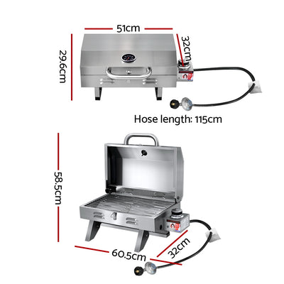 Grillz Portable Gas BBQ Grill Heater